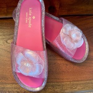 Kate Spade glitter slides